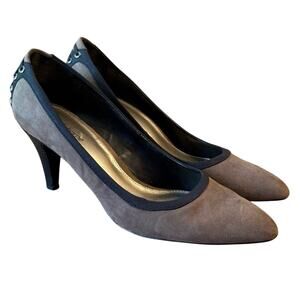 Liz Claiborne Women’s Remi Pointy-Toe Lace-Up Detail Heel Shoe Brown Size 10
